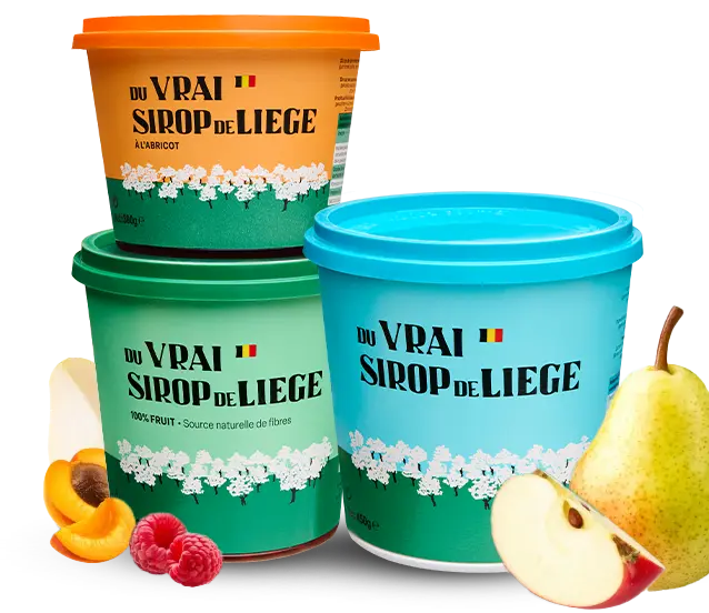 Illustration composée des pots de la gamme Sirop de Liège
