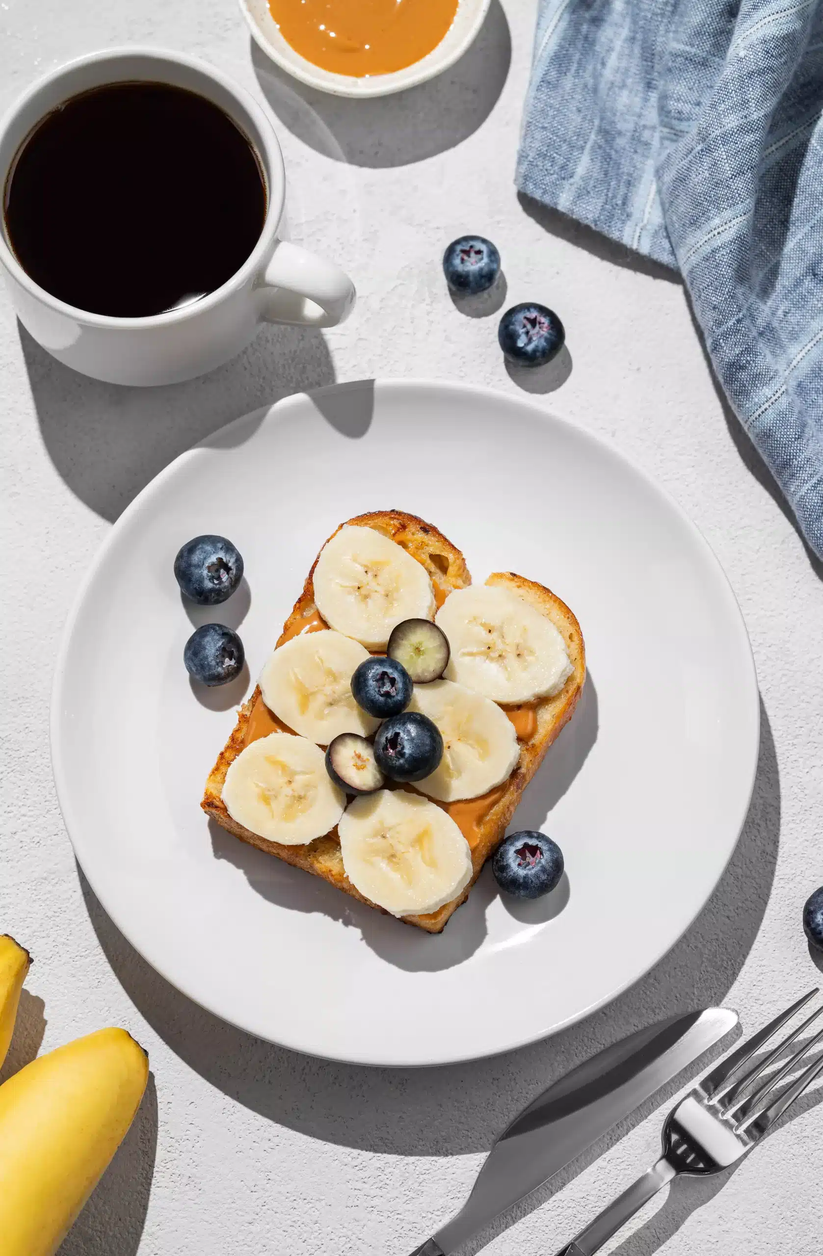 Boterham met siroop en banaan